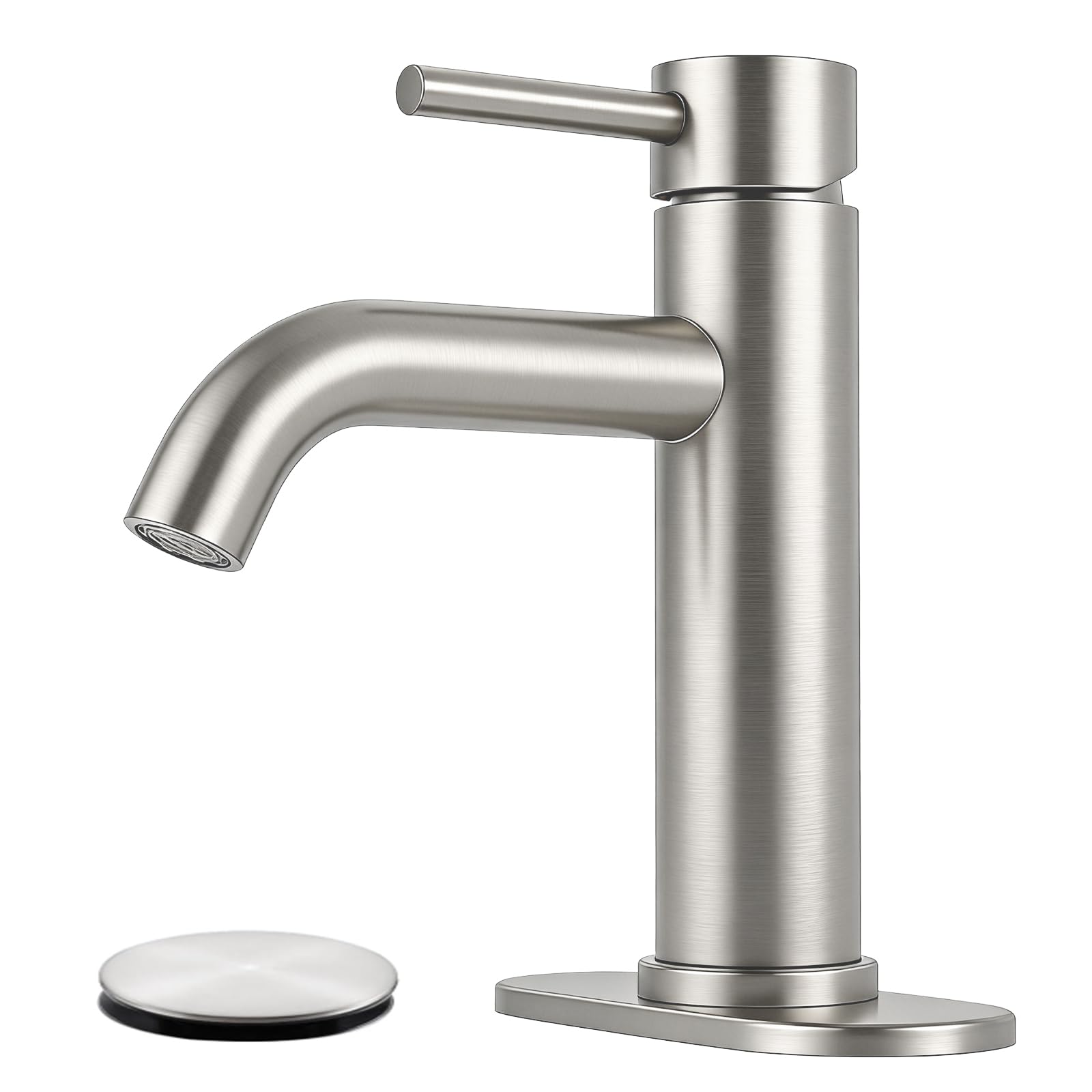 Photo 1 of LUFG Brushed Nickel Single Handle Bathroom Faucet