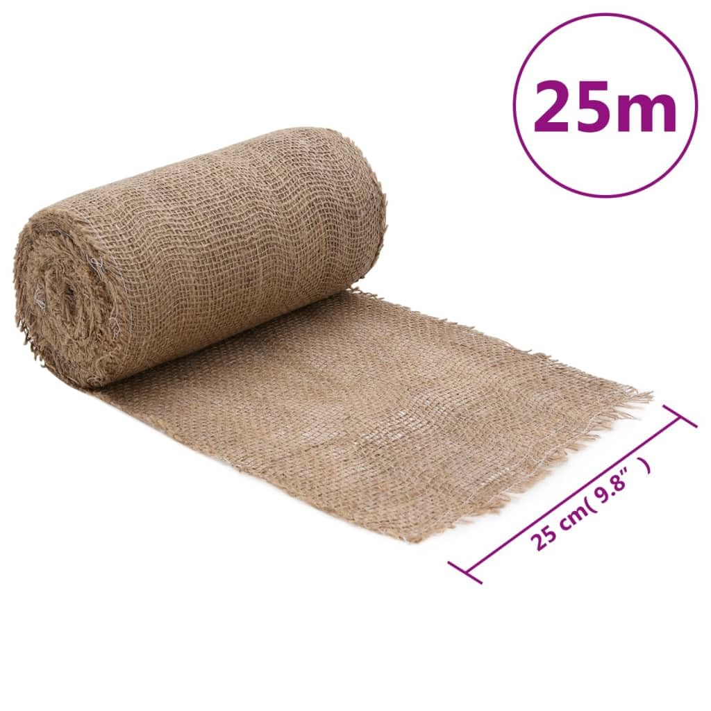 Jutegewebe Rolle 0,25 x 25 m, 100% Jute 200 g m², Mineral oder Juteöl, für Kranz Tischläufer Geschenk Hochzeit Deko, rustikale Wohnaccessoires