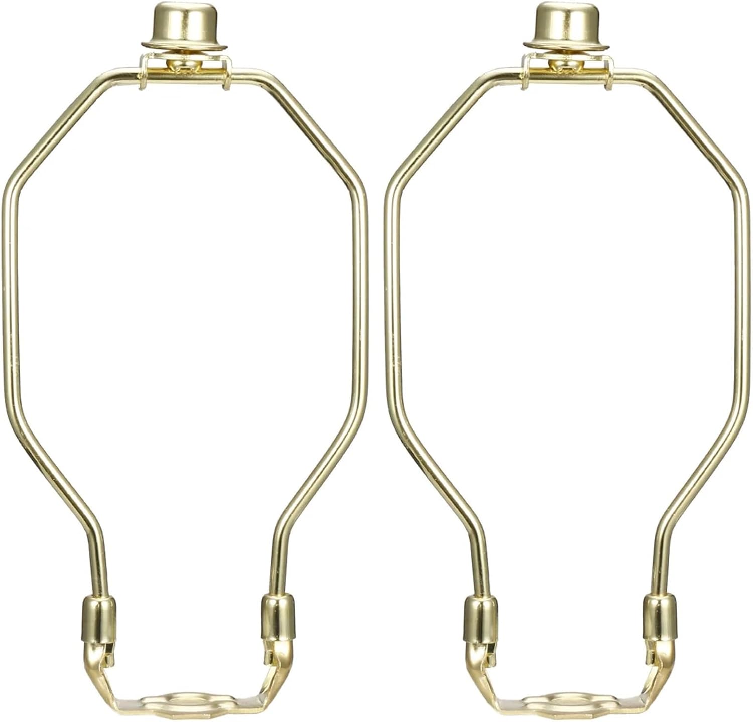 Lamp Harp 2 Pcs Lamp Harp Finial Holder Set 7 Inch 8 Polished Brass Harps for Table and Floor Lamps(7 Inch)