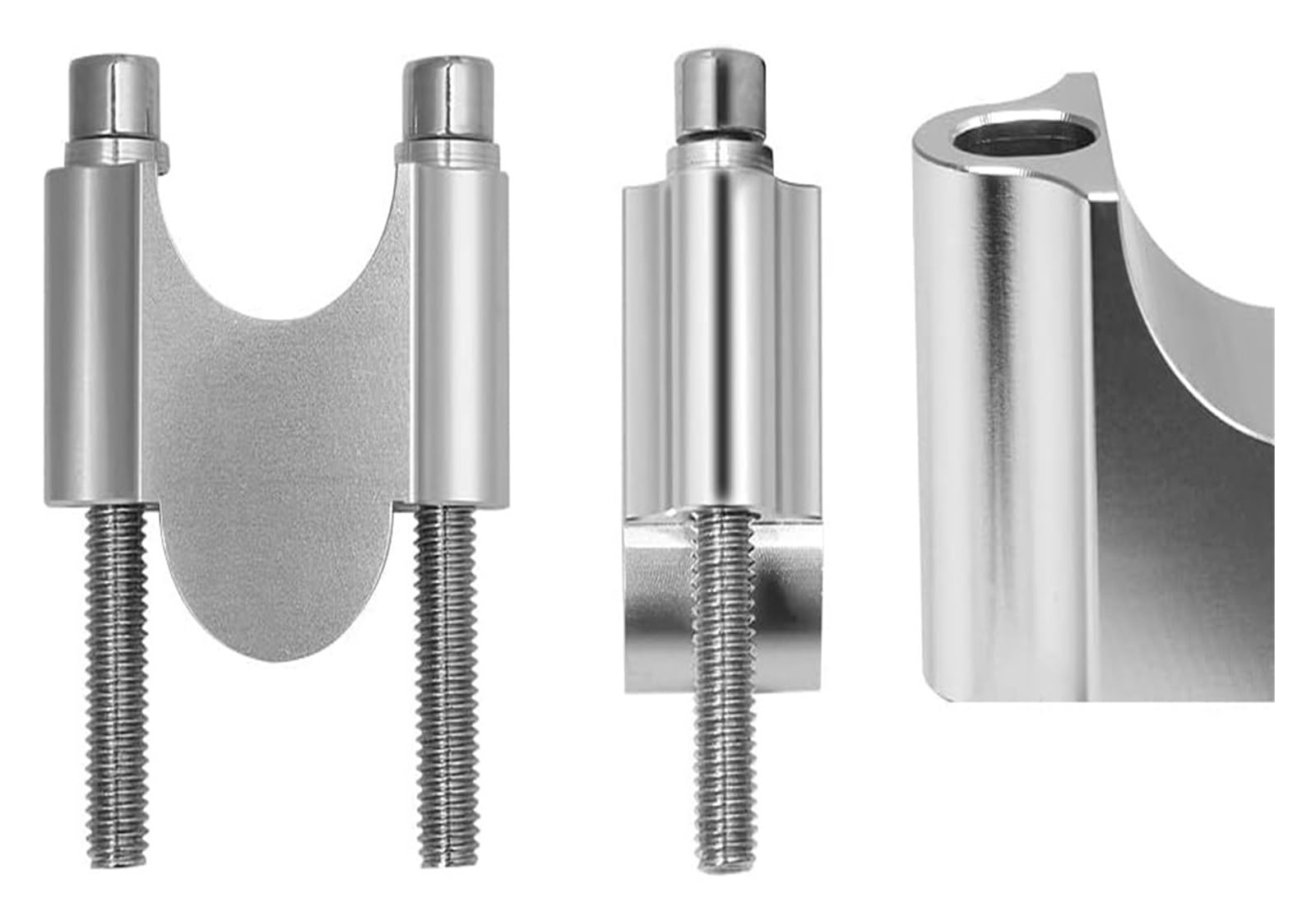 para MT07 para MT09 Manillar De Motocicleta Elevador De Manillar De Motocicleta Abrazadera De Mango De Montaje Universal 28mm 1 1/8 "22mm 7/8" Alzas Manillar Motocicleta(Sliver 22mm)