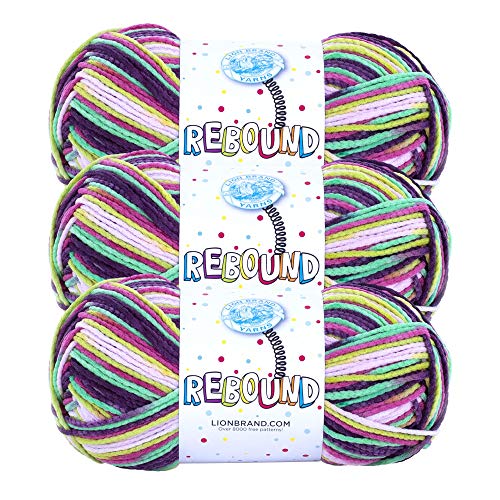 (3 Pack) Lion Brand Yarn 142-505 Rebound Yarn, Pogo Stick