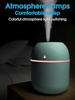 NIUAWASA Mini Párásító 220ml - Hordozható USB Ultrahangos Légpárásító Éjszakai Fénnyel Autóba Irodába Zöld 4