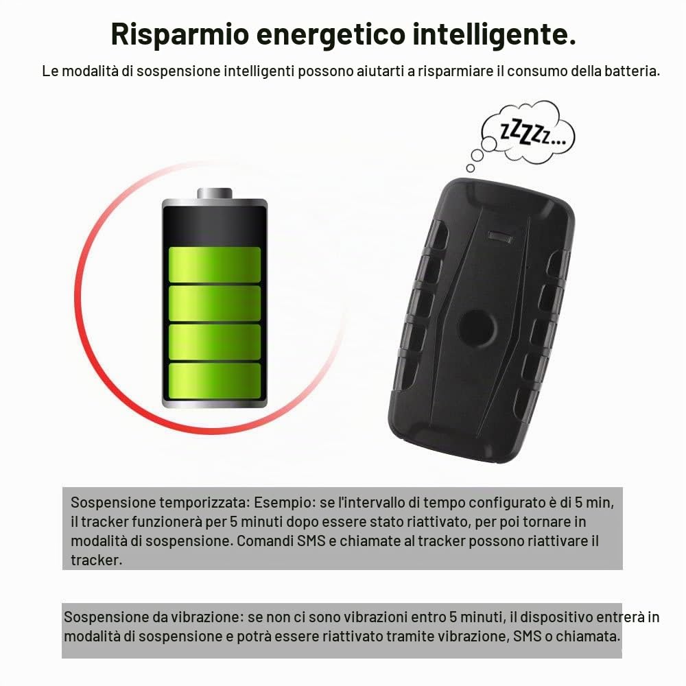TKMARS 4G Localizzatore GPS per Auto Senza Abbonamento GPS Tracker 20000 mah con Tempo di Standby Ultra Lungo per Barche, Flotte, Camper, Camion, Container, Taxi, Autobus, Motociclette