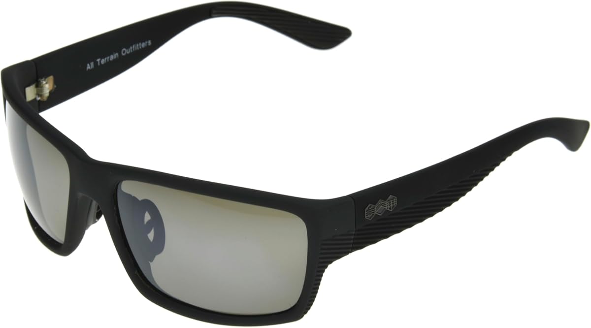 Foster Grant Gafas de sol All Terrain Lionel Wrap para hombre, negro, 60 mm