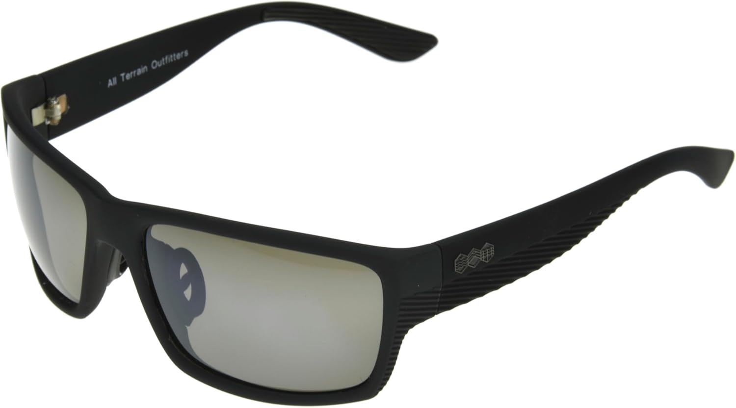Foster Grant Men's All Terrain Lionel Wrap Sunglasses, Black, 60mm