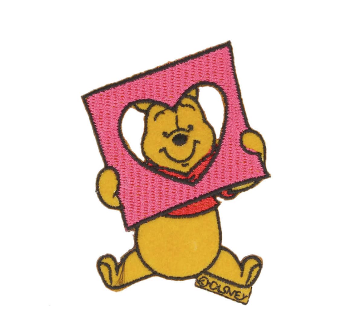 HKM Winnie Pooh mit Herzblatt Bügelbild, Patch, Puuh Bär