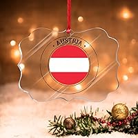 Vista 10 de Adorno de Navidad de Trinidad y Tobago para niños, bandera de Trinidad y Tobago, colgante acrílico para árbol de Navidad, recuerdo, bandera