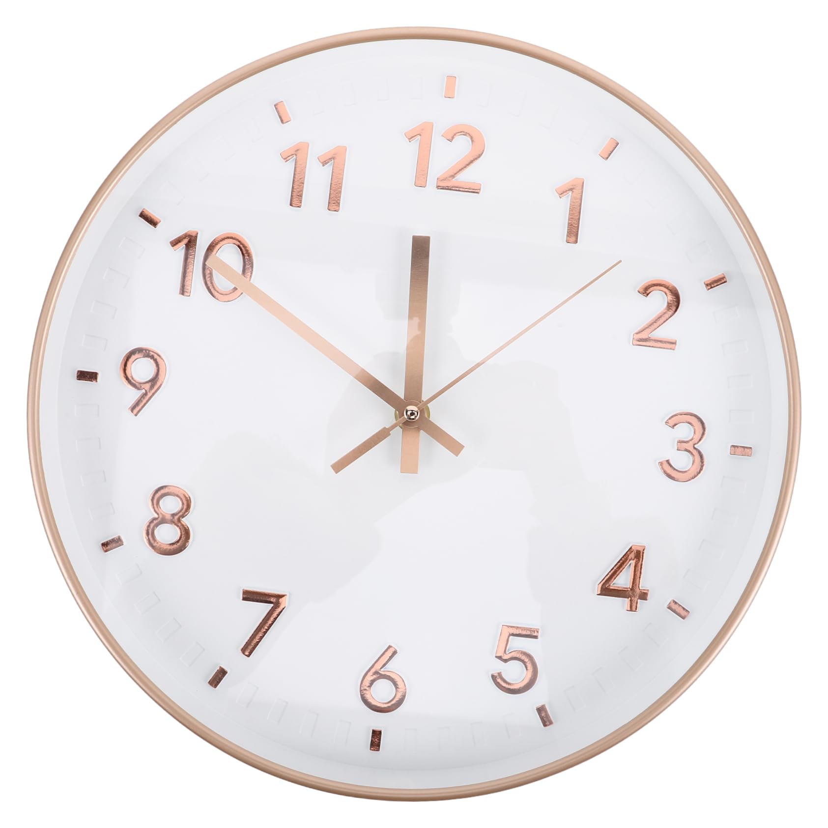 OUNONA Reloj De Pared Sencillo Reloj De Pared De Decoración Reloj Digital Contemporáneo Reloj Redondo De Dormitorio Sala De Estar Simple Reloj Abdominales