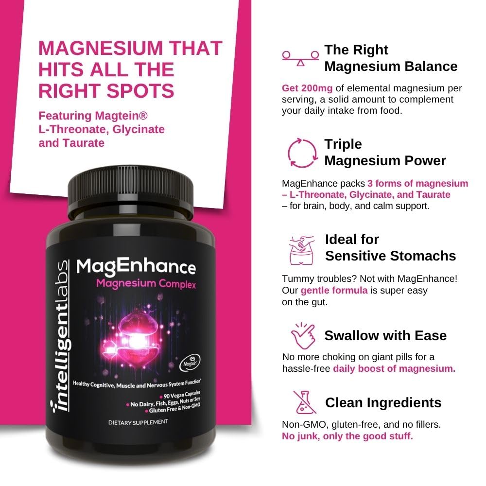 MagEnhance Magnesium Complex, Magtein® L-Threonate, Glycinate for Sleep — Amazon image 4