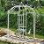 SCENDOR Birdcage Shape Garden Arches Arbors,9' High x 6.8' Wide,Metal Gazebo White Enduring Iron Trellis Plants Stand Use for Outdoor Garden Climbing Plants Wedding Arches Ceremony