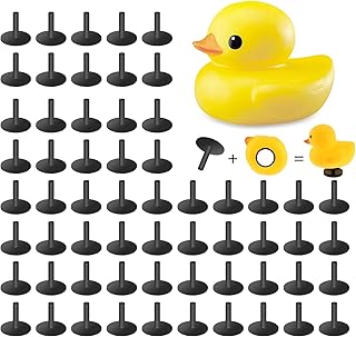 Buiwuume 60Pcs Duck Plug - Rubber Duck Mount, Duck Black Holder for Dash (Excluding Rubber Duck), Idear for Gift Can Give Friends, Double-Sided Stickers Inside