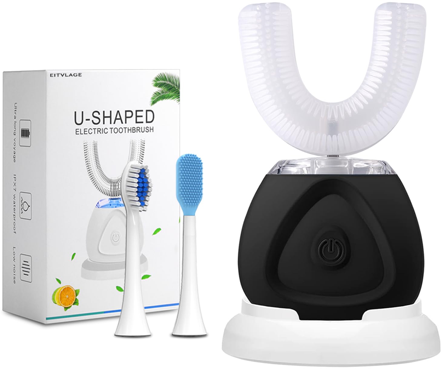 360 Ultrasonic Toothbrush, Automatic Toothbrushes Auto Sonic Tooth Brush, Teeth whitening Brush with Timer & Wireless Charging 360° Ultrasonic Electric Toothbrush for Adult