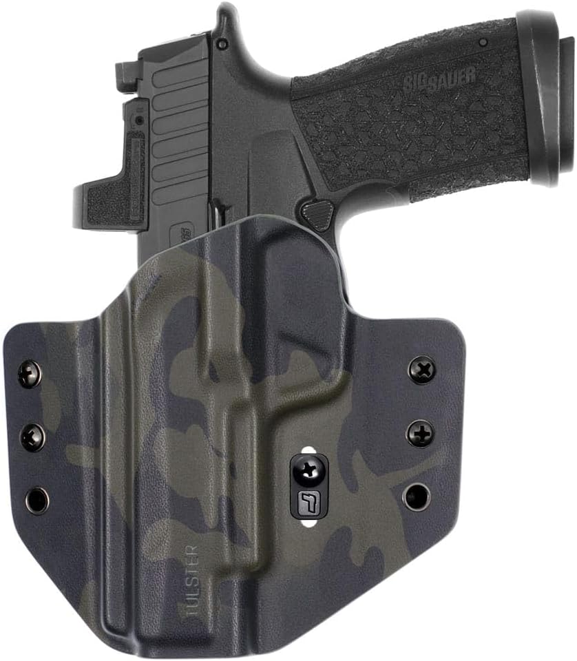 Tulster OWB Contour Kydex Holster in Left Hand fits: Sig Sauer P365 Fuse | Optic Compatible Outside The Waistband Concealed Carry