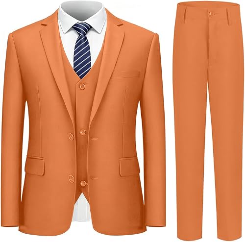 Boys' Formal Slim Fit Suit Set 5 Piece Boys Suit Dress Clothes Ring Bearer Outfi