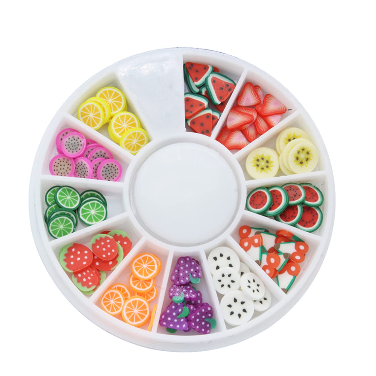 halamodo Nail Art Decorations , 3D Fruit Slice Nail Art Decorations, 12Pcs Fruit Slice Manicure Nail Tools Set, DIY Crafts, Nail Art and Decoration for Female Nail Flake