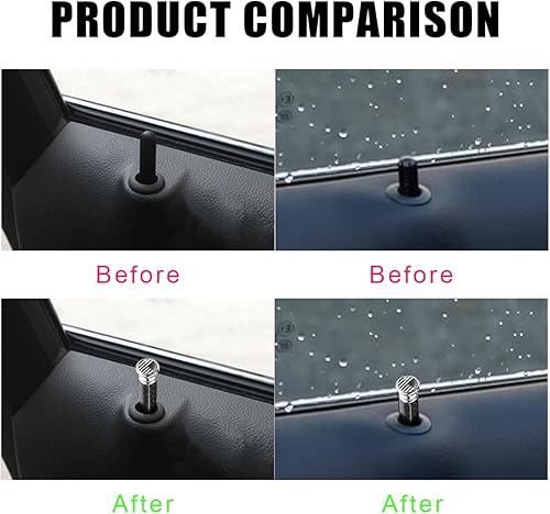 Miniatura 3 de 4 pomos de bloqueo de puerta de automóvil con bandera estadounidense, cubierta de pasador de puerta de automóvil de fibra de carbono, accesorios de