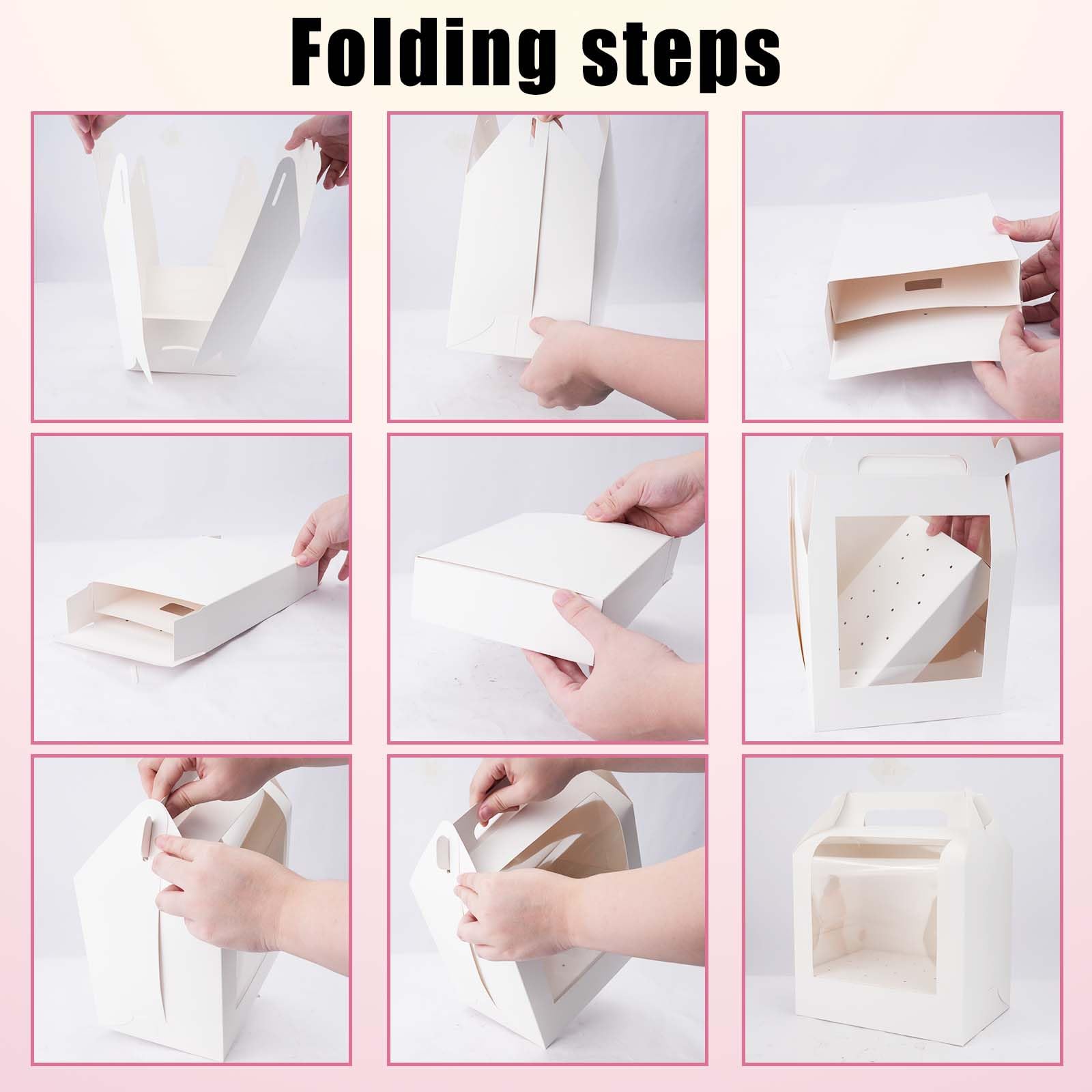12 tragbare Cake-Pop-Halter-Boxen, 4 Aufkleber, Cake-Pop-Halter mit transparentem Fenster und 18 Löchern, Lutscher-Display-Ständer und Deckelgriff für Geburtstage, Hochzeiten, Partys
