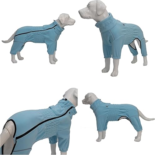 Miniatura 4 de Abrigo cálido para perro, chaqueta resistente al viento para perros pequeños, medianos y grandes, abrigo de invierno de forro polar de 4 patas,