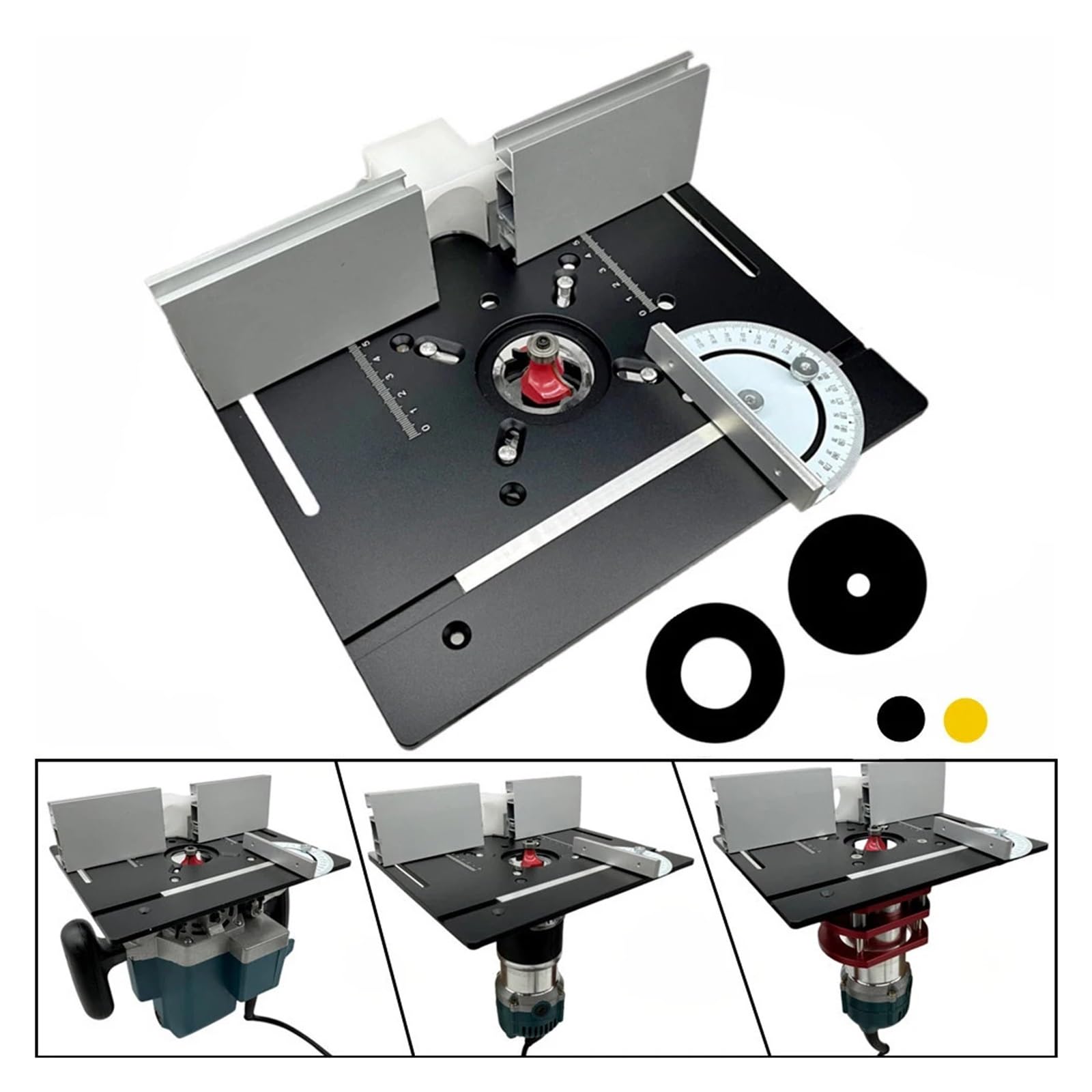 Piastra Per Tavolo Router In Lega Alluminio - Per Lavorazione Legno, Fresatura E Intaglio Di Precisione