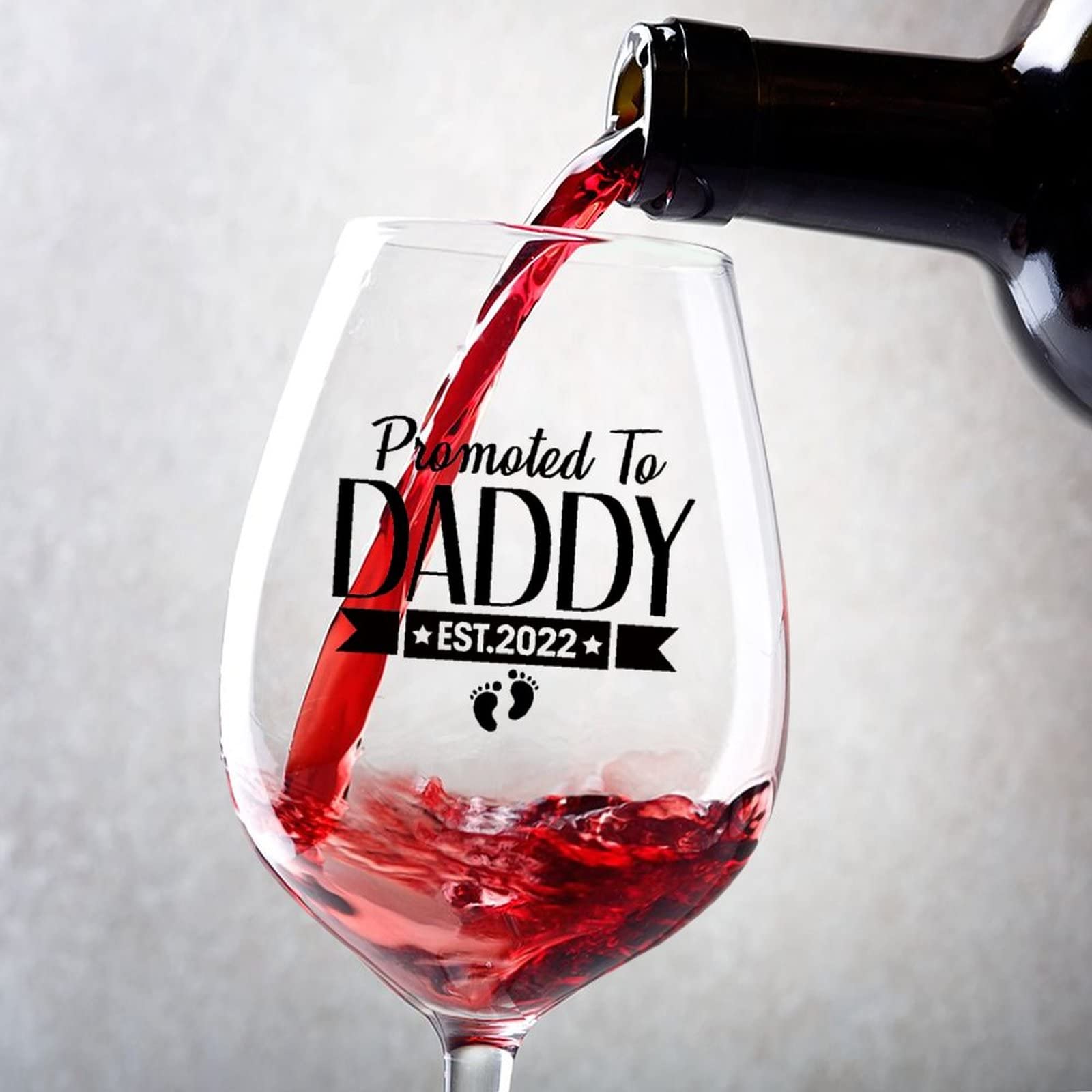 Verres à vin rouge Promoted to Daddy pour savourer vos moments de détente en famille