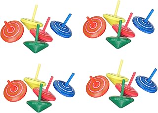 TOYANDONA Brinquedos Clássicos Pequenos De Madeira 24 Peças Brinquedos Educativos Brinquedo De Puxar Corda Pinhas Topos Feitos À Mão Topos De Madeira Brinquedos Giroscópios