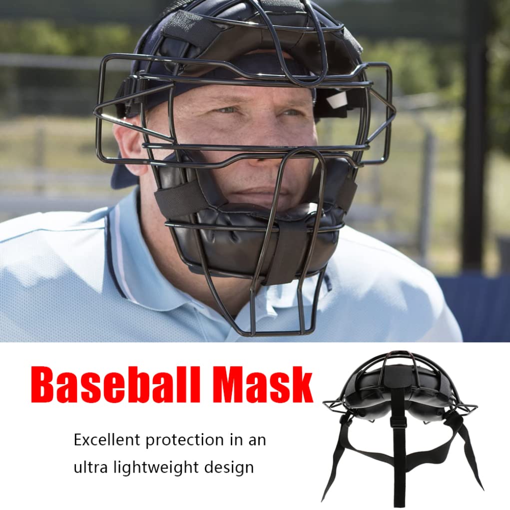 Masques de Receveur de Baseball, Couverture de Protection Contre Le Visage de Softball rembourré à Adulte, Masque de Garde de Gorge de Baseball léger, Casque de Receveur de Baseball pour