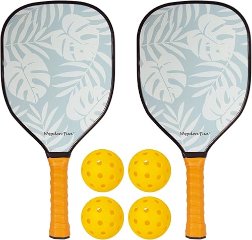Juego de 2 palas de pickleball aprobadas por USAPA con 4 bolas de pickleball, regalos para hombres, mujeres principiantes