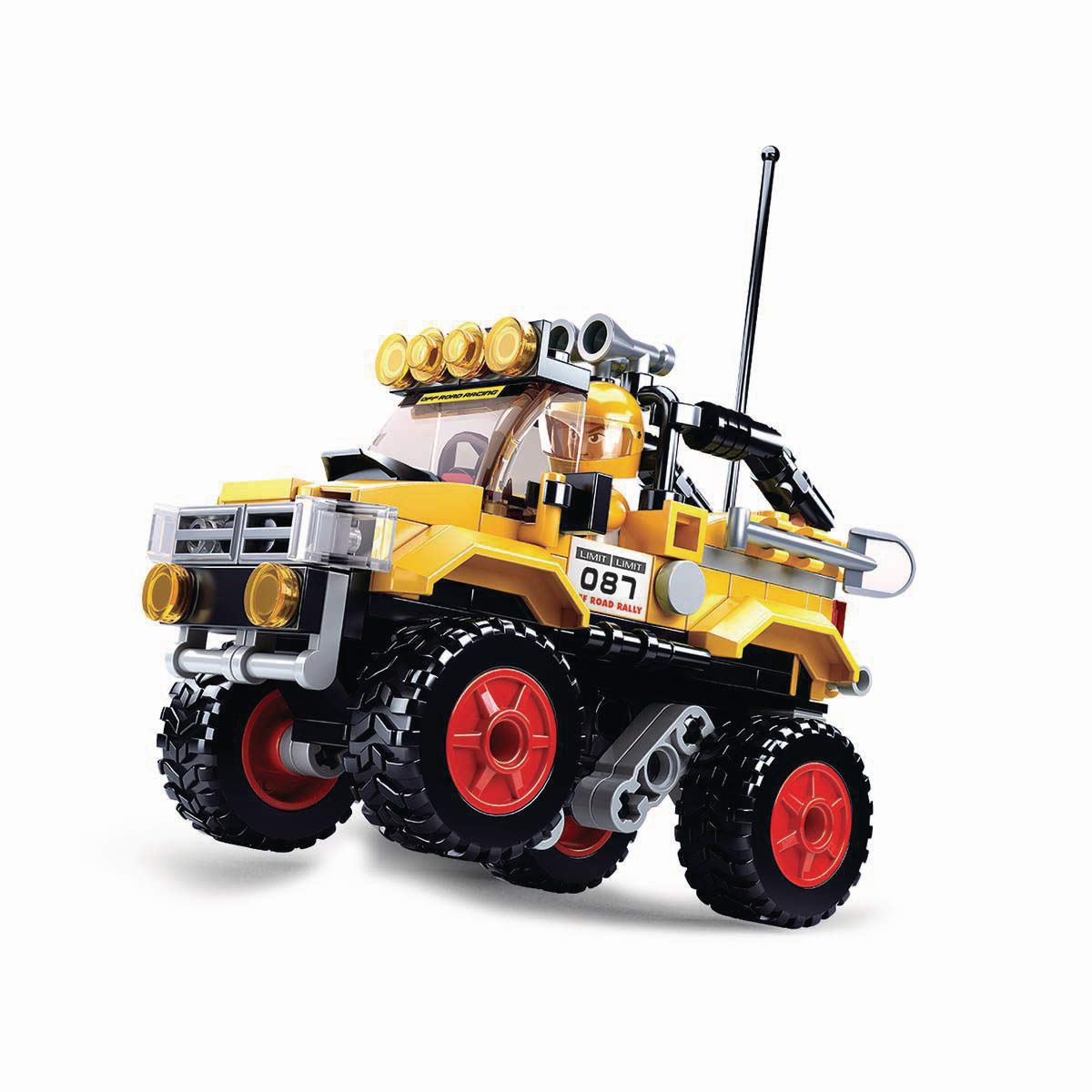 Sluban Klemmbausteine Offroad-Fahrzeug – 146 Teile, Gelb, Mit Spielfigur, Kompatibel Mit Anderen Marken