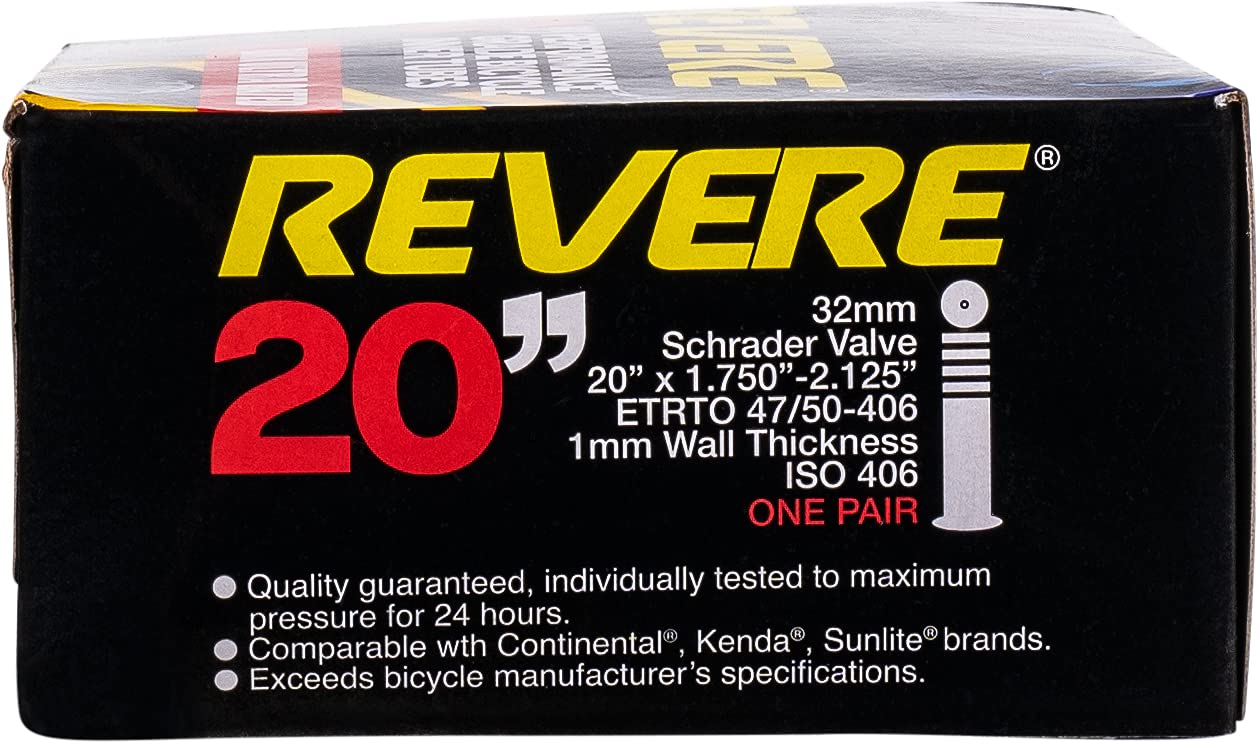 50.8 cm x 1.75-2.125 rura (2 szt.), dętki zaworu Schradera do roweru BMX Premium, czarne
