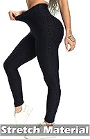 Vista 129 de SEASUM - Pantalones de yoga de cintura alta para mujer, con control de abdomen y realce de glúteos, leggings favorecedores para entrenar y correr