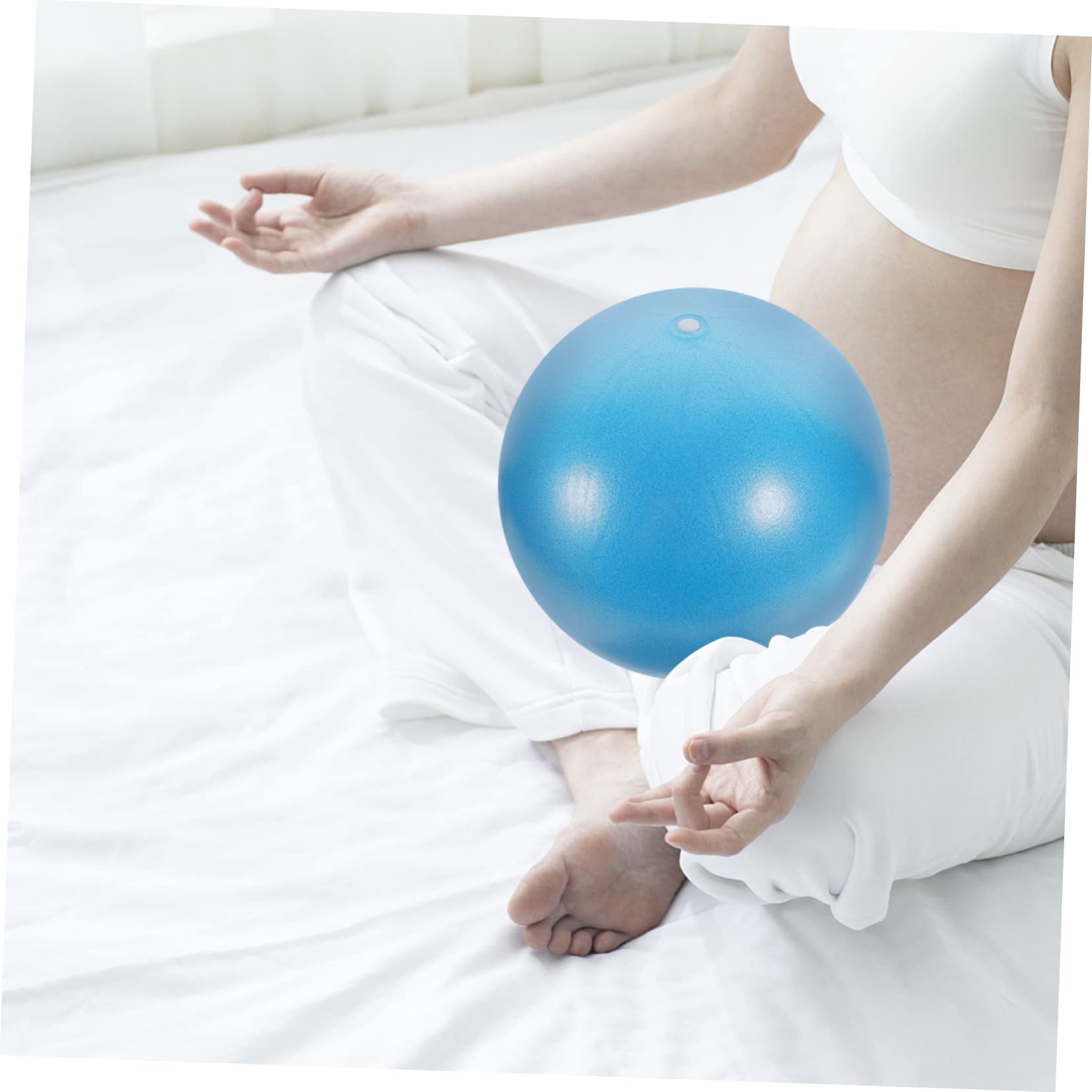 BELLIFFY Strong Stability 9 Inch Pilates Ball Exercise Ball for Core Workout Home Workout Pump