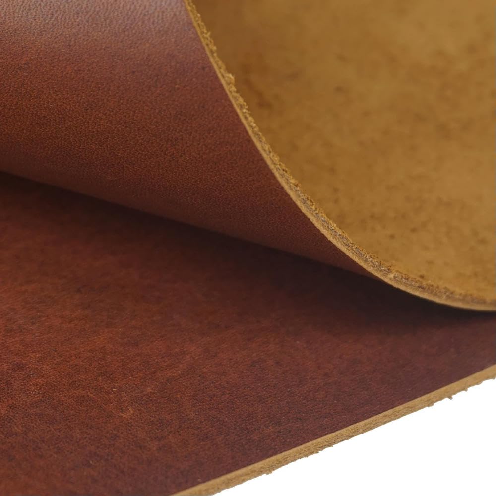 Cuir de Vachette Pleine Fleur de 2.0mm d'épaisseur, pièce de Cuir tanné, matériau de première Couche en Cuir véritable pour l'artisanat, la Couture et l'outillage