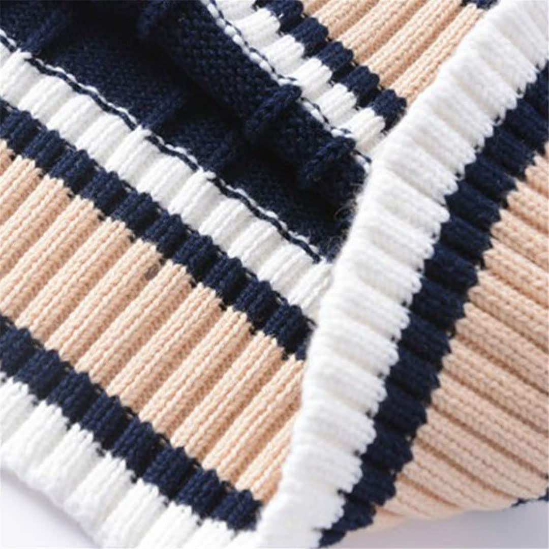 Pull sans manches en tricot épais à col en V pour homme