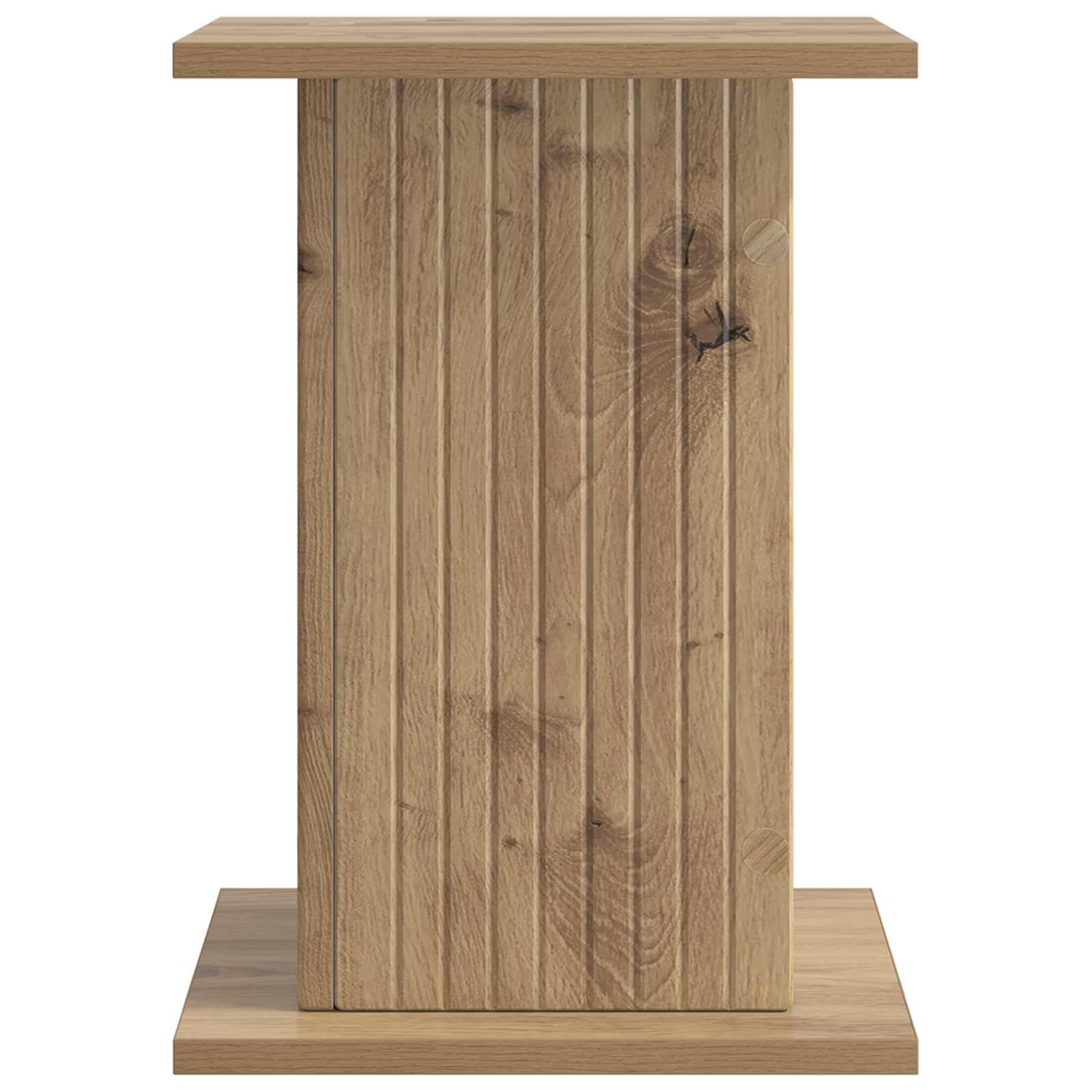 Hothingwell Pflanzenständer, 2 Stück, Eiche, 30,5 x 30 x 43 cm | Feuchtigkeitsbeständiges Holzwerkstoff, klares modernes Design, einfache Pflege mit feuchtem Tuch