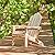 Shine Company Marina Adirondack Chair, Back & Seat Pre-Assembled, Natural