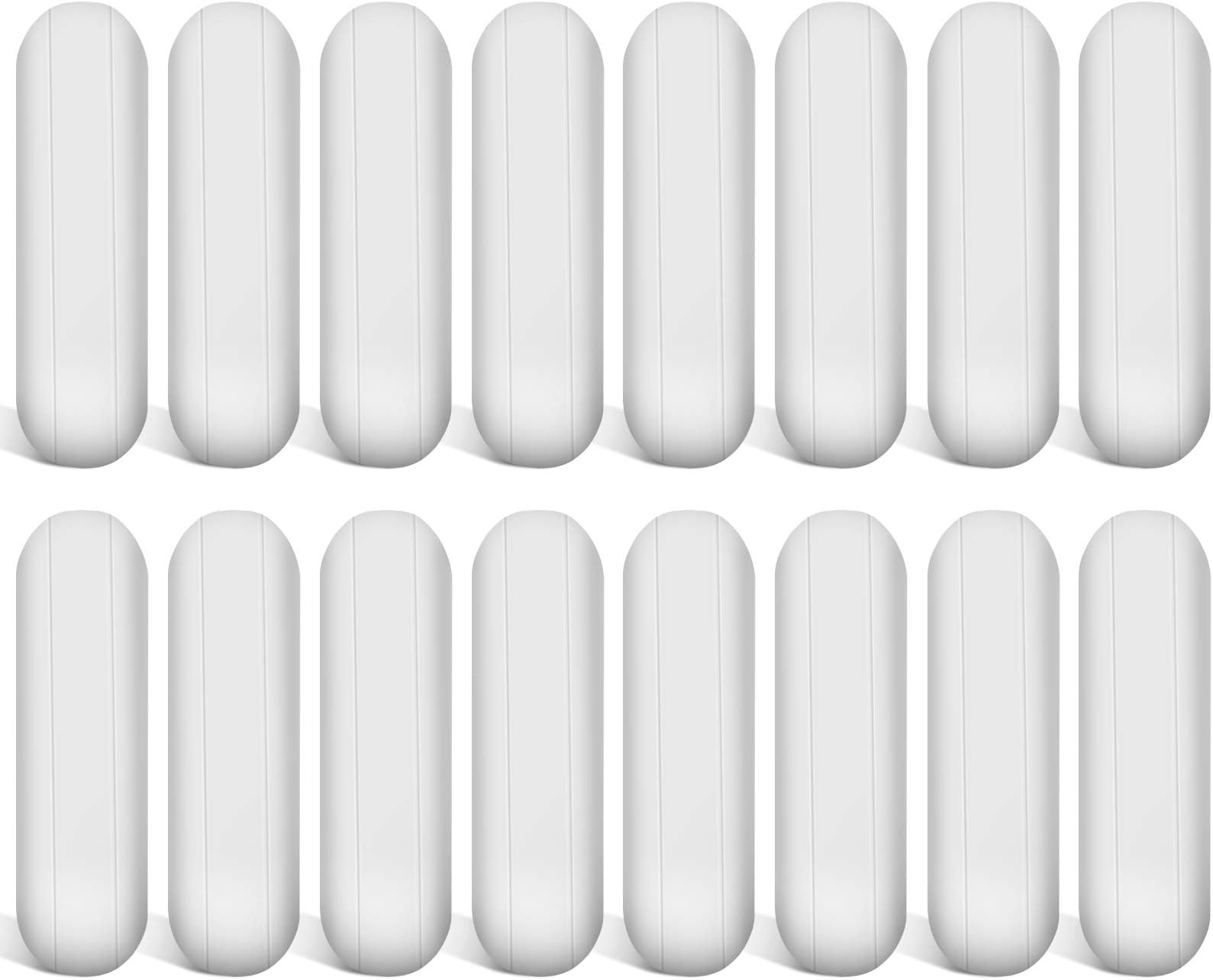 Weewooday 16 Pieces PTFE Magnetic Mixer Stirrer Bar, White Color Stainless Steel Laboratory PTFE Stir Plate Bar, Mixing Plate Magnet Stick (30 Mm/ 1.18 Inch)