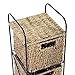 HOMCOM Estanteria Metal Estantes 20x20x78cm 4 Cajones Cesta Mimbre Almacenamiento Nuevo