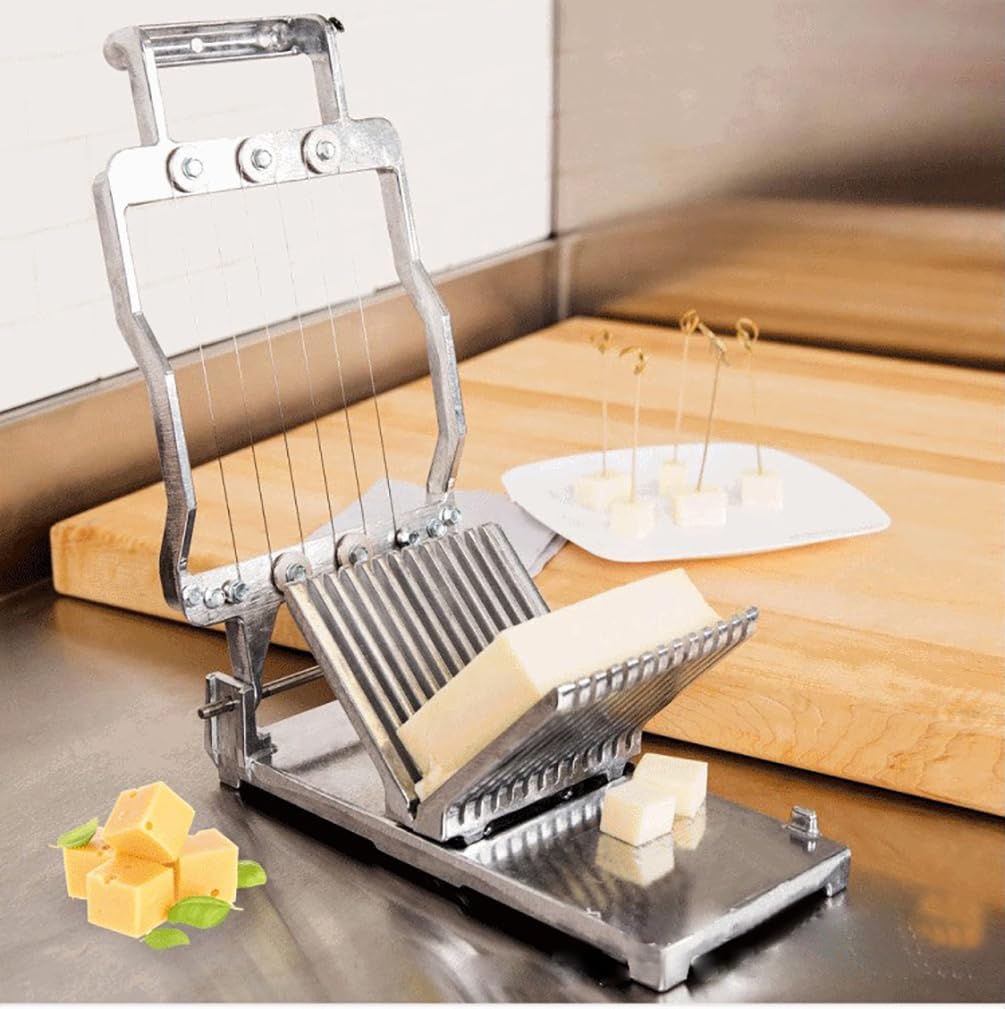 Aufschnittmaschine für Frühstück, Käseschneider mit Draht, Scheibendicke 10 mm/20 mm, kommerzieller Käseschneider, Abnehmbarer Käseschneiderdraht, Eierschneider, Obst-Weichkäseschneider, zu