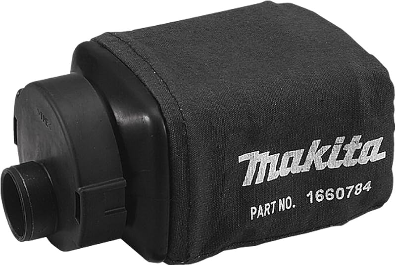 Makita 135222-4 Porzsák Excenteres Csiszolókhoz - Fekete ABS Műanyag Porfogó Kiegészítő Porszívóhoz, Könnyű, 70g