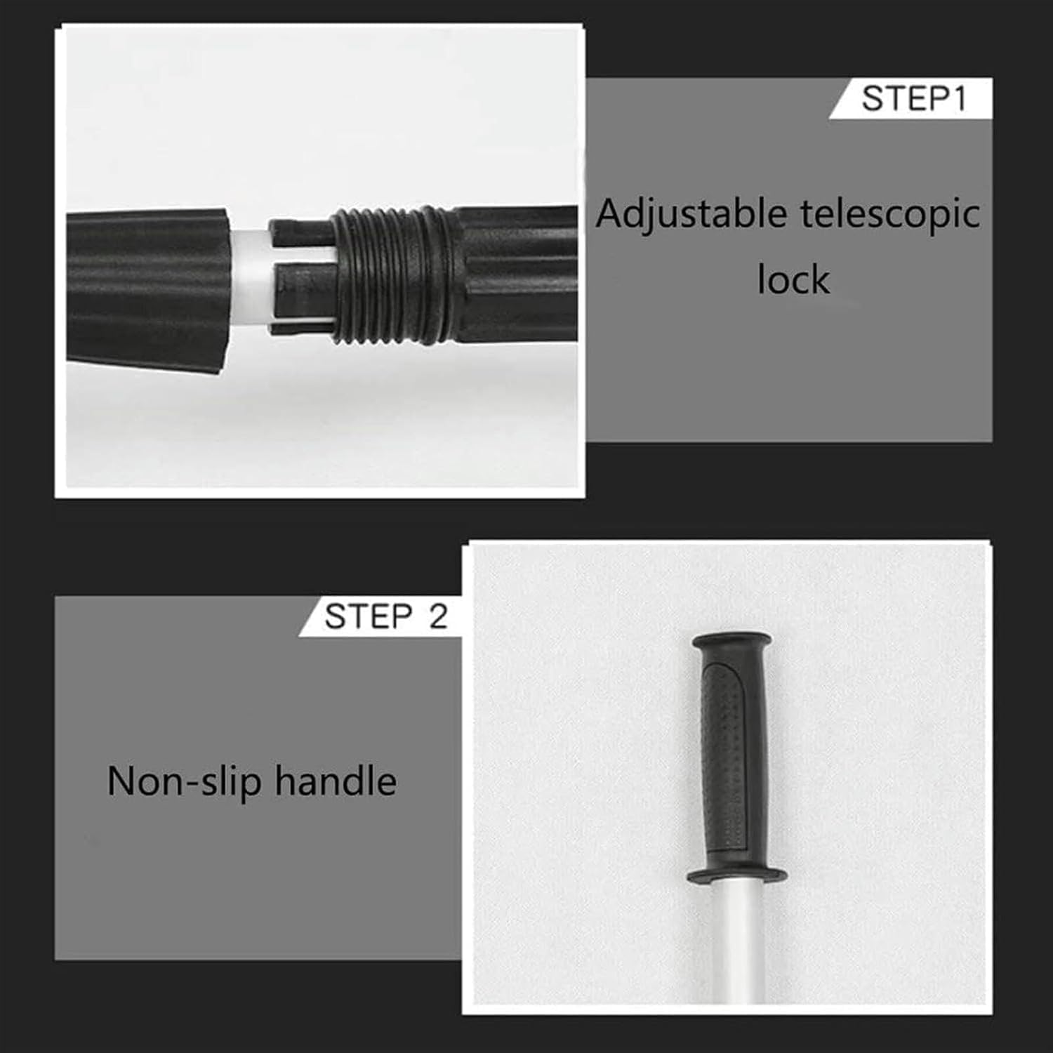 Adjustable Snow Roof Rake - 6.2-21ft Lightweight Aluminum Telescopic Design, Anti-Slip Grip for Easy Roof & Solar Panel Snow Removal