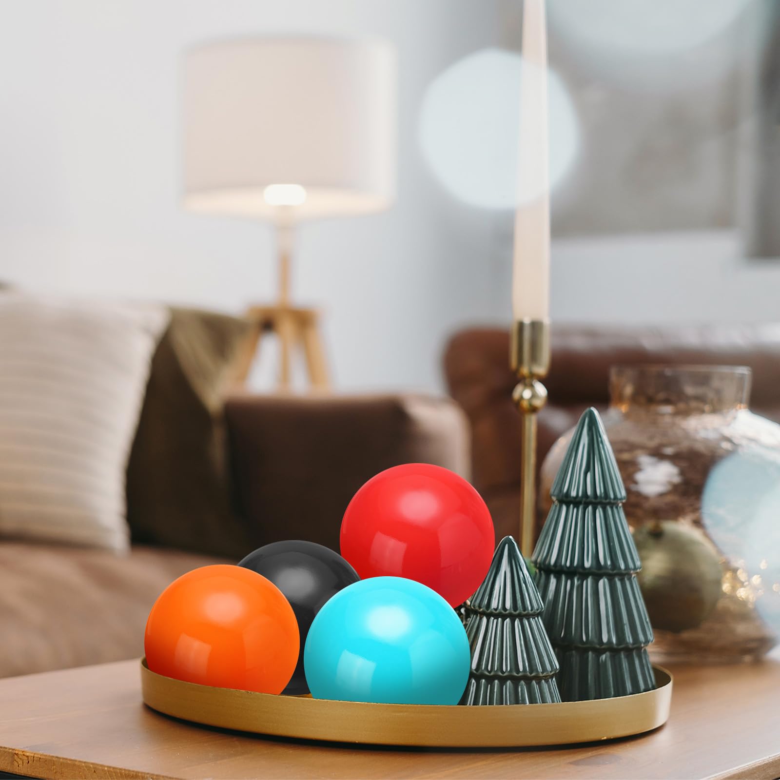 QUARKZMAN Boule de Décoration de Globe de Jardin 3,5 Pouces 90 mm Sphère Réfléchissante Polie, Boule de Jardin en Acier Inoxydable pour Décoration de Jardin à Domicile, Noir Brillant