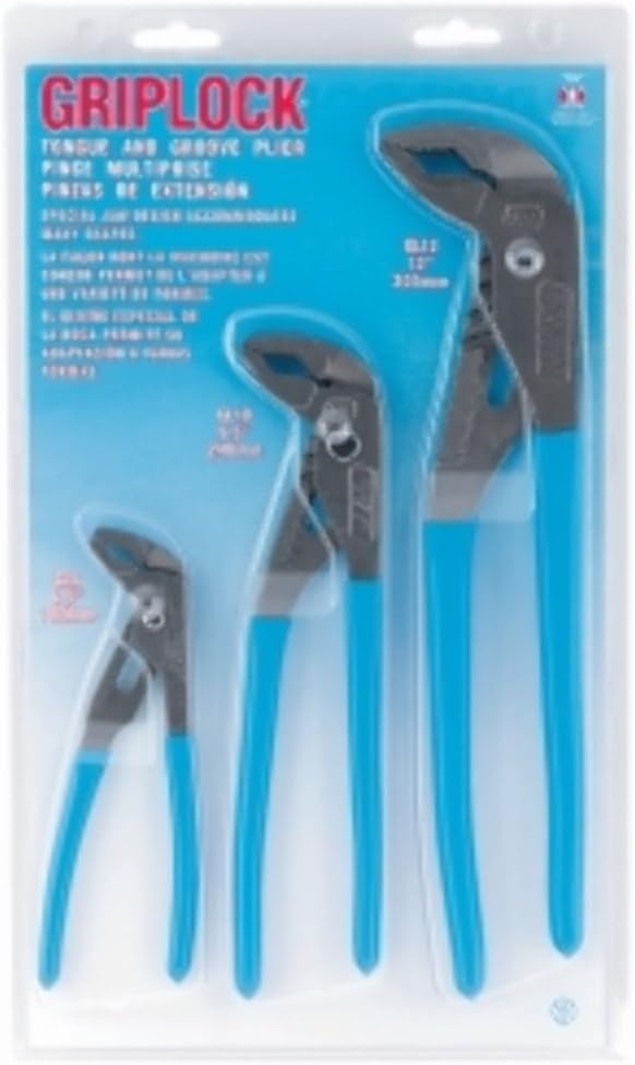 Griplock Tongue and Groove Plier Set - Gl6/G10/G12 griplock pliers