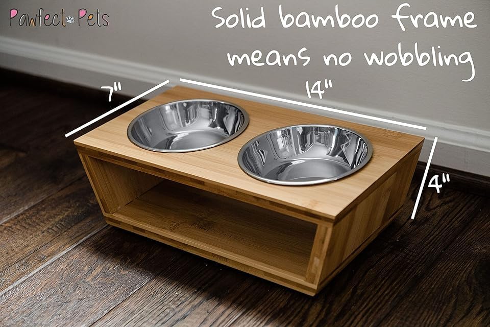 Pawfect Pets Elevated Dog Bowls Set for Small Dogs