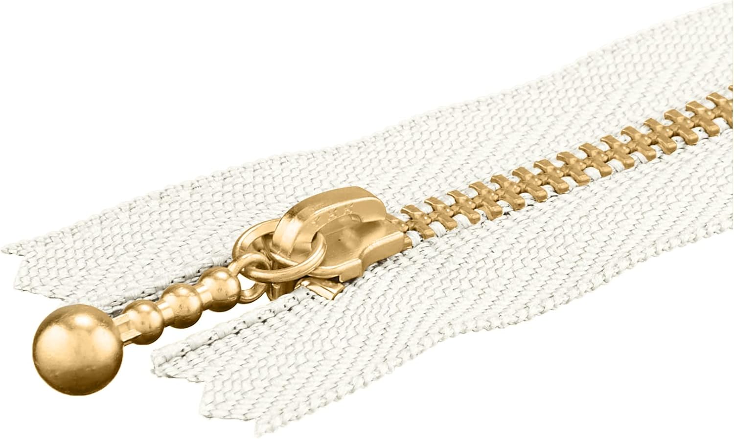 Y.K.K 3MGC-12 Gold Ball Zipper Closure, Pack of 10, Length 4.7 inches (12 cm)