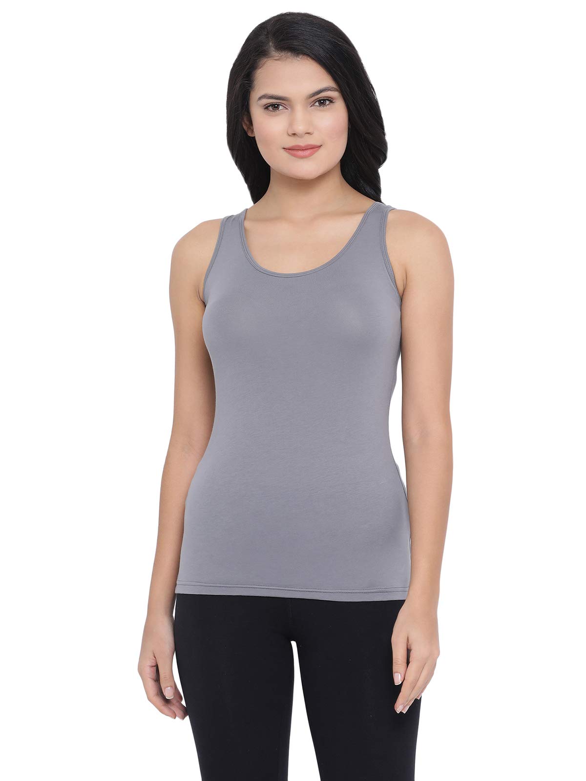 Women's Cami Top in Light Grey - Cotton