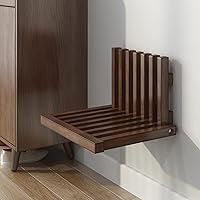 Gdrasuya10 Wall Mounted Folding Shower Seat Bench - Solid Rubber Wood, 220lb Capacity, Non-Slip for Seniors, Elderly & Disabled