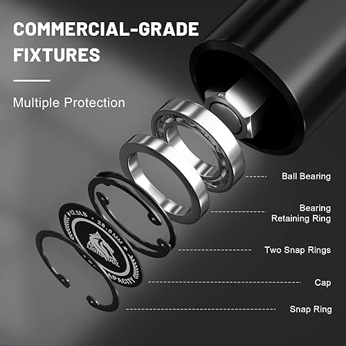 Miniatura 7 de LIONSCOOL Pares de mancuernas cargables de 16"20" en grado comercial, barra de mancuernas olímpicas de alta resistencia para entrenamiento de