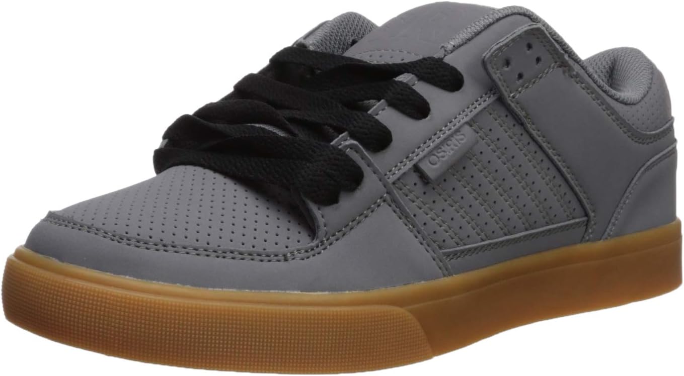 Osiris Men's Protocol Skate Shoe, Charcoal/Black/Gum, 10 M US