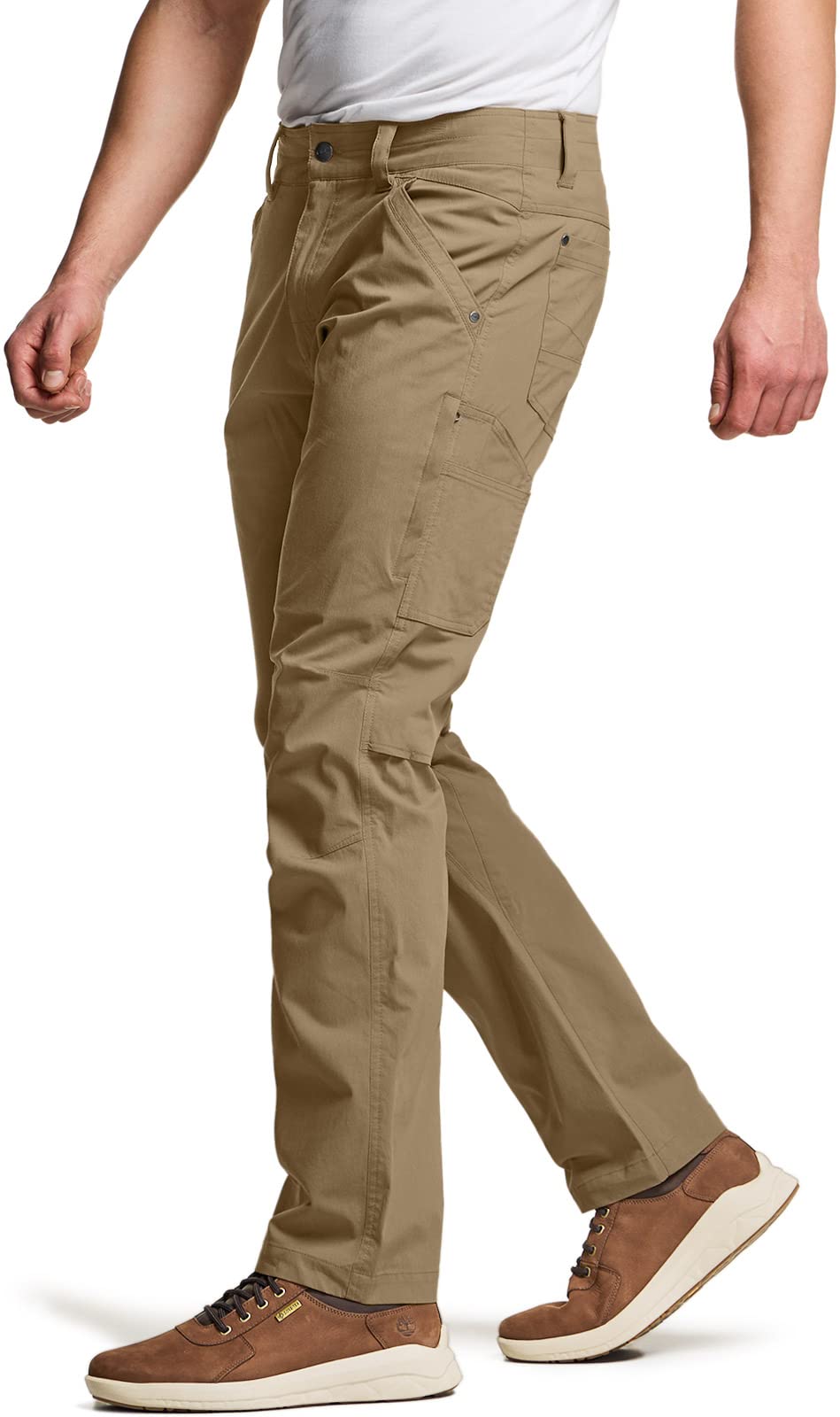 CQR Men's Vent Stretch Pants, Quick Dry Lightweight Casual Cargo Pants, Water Resistant Straight-Fit Utility Work Pants