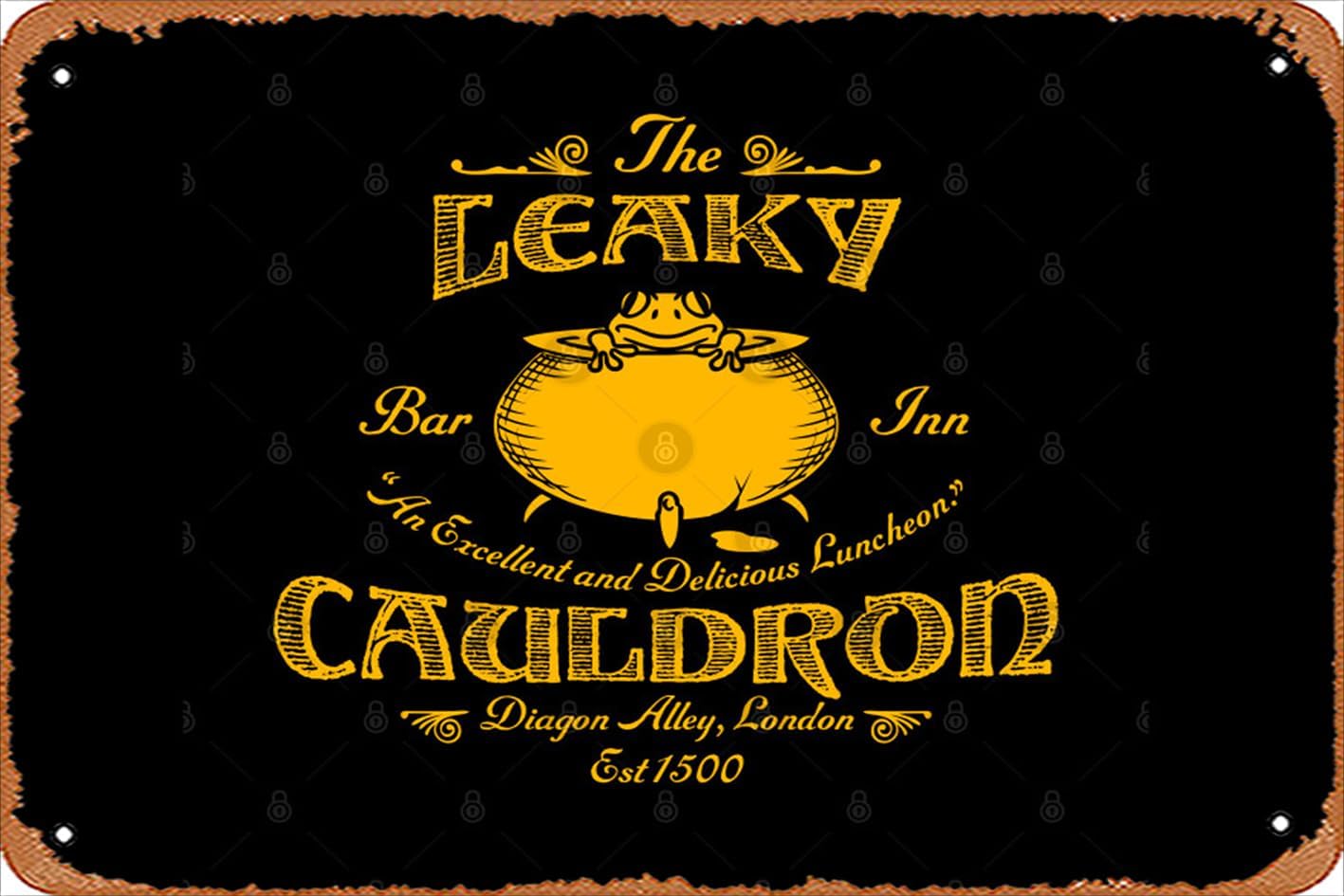 Amazon.com: Zuhhgii Retro Tin Sign The Leaky Cauldron Bar & Inn Vintage ...